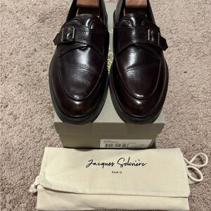 Jacques Soloviere Paris Brown Serge Loafers 42
